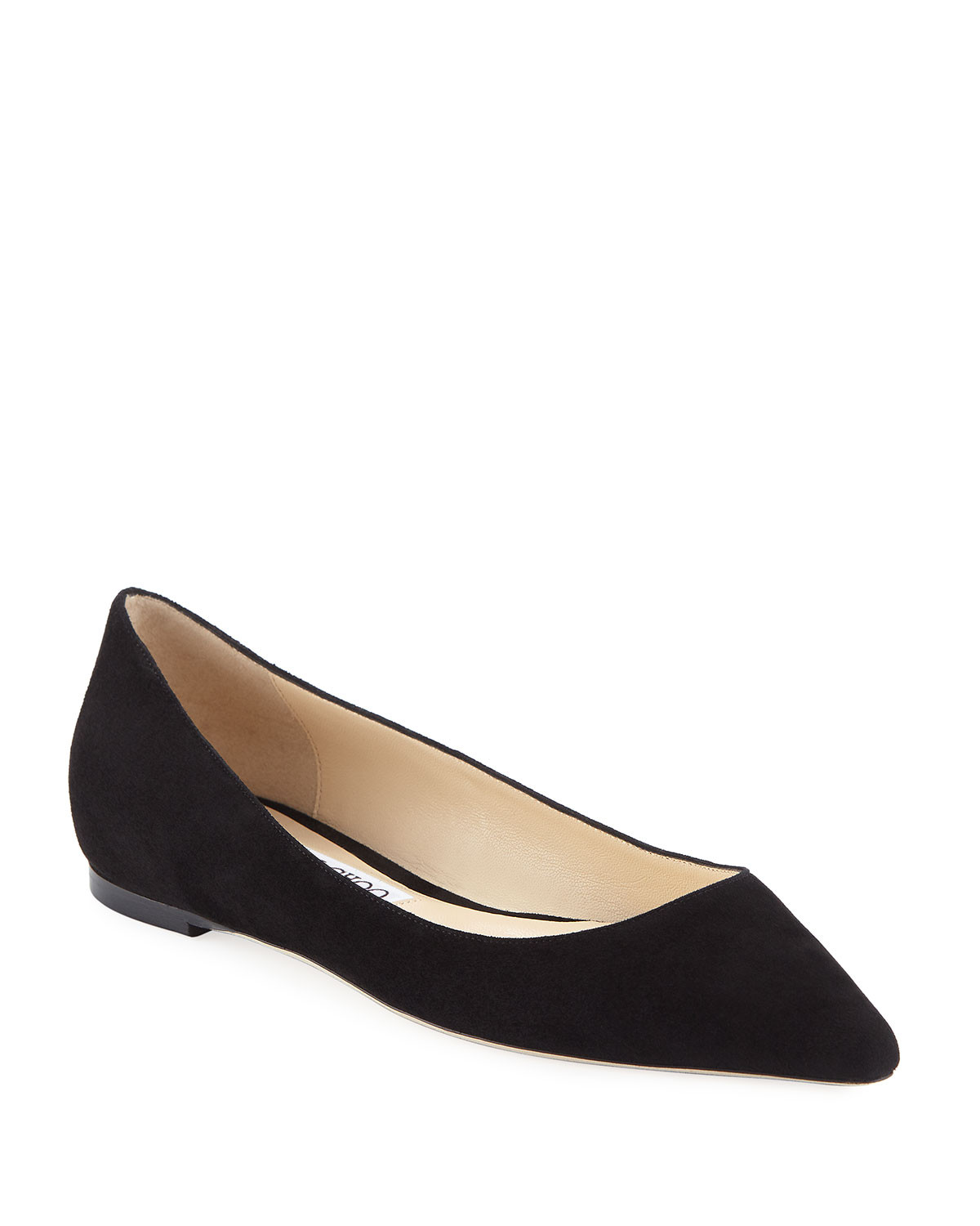 Romy Suede Ballet Skimmer Flats | Neiman Marcus