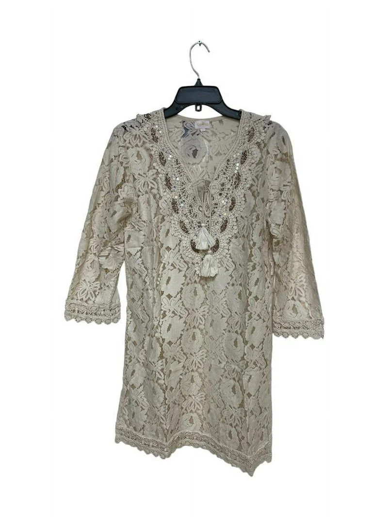 Resortwear Beachwear Cotton Lace Ivory dress | Walmart (US)