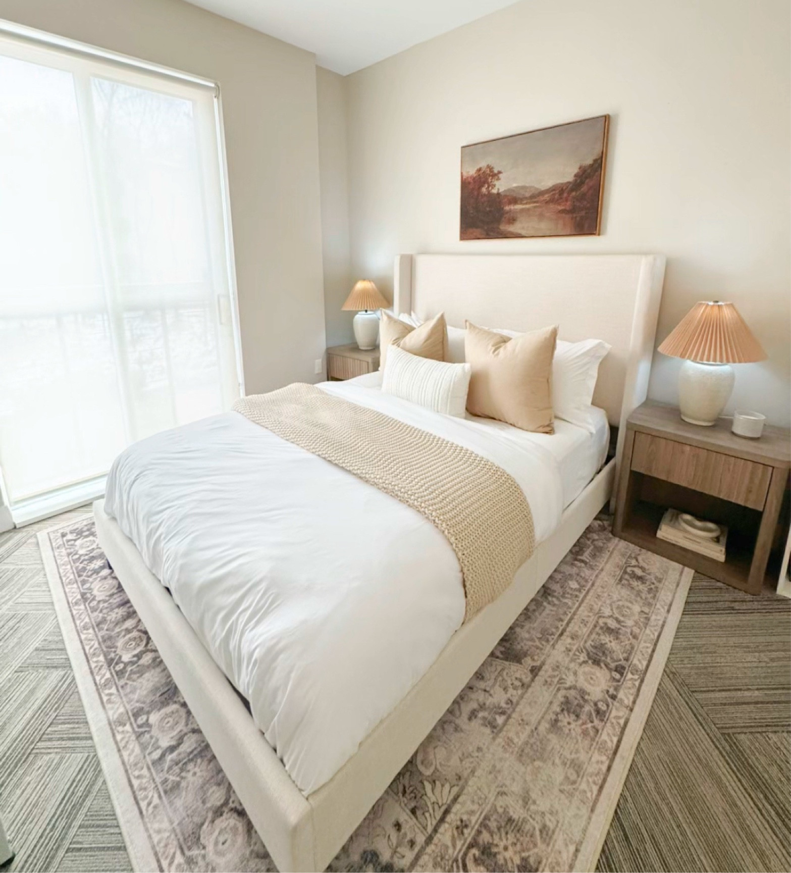 Queen size bed
Pillow inserts 26x26
Pillow covers 24x24
Rug: 8x10

#LTKStyleTip #LTKHome