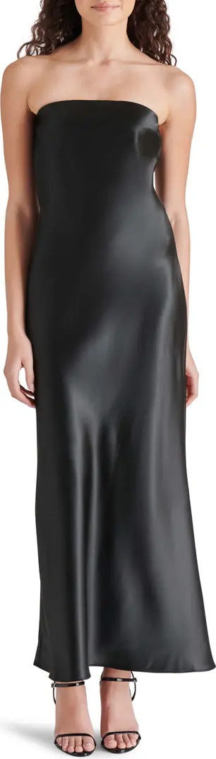 Steve Madden Jessamine Strapless Stretch Satin Dress | Nordstrom | Nordstrom