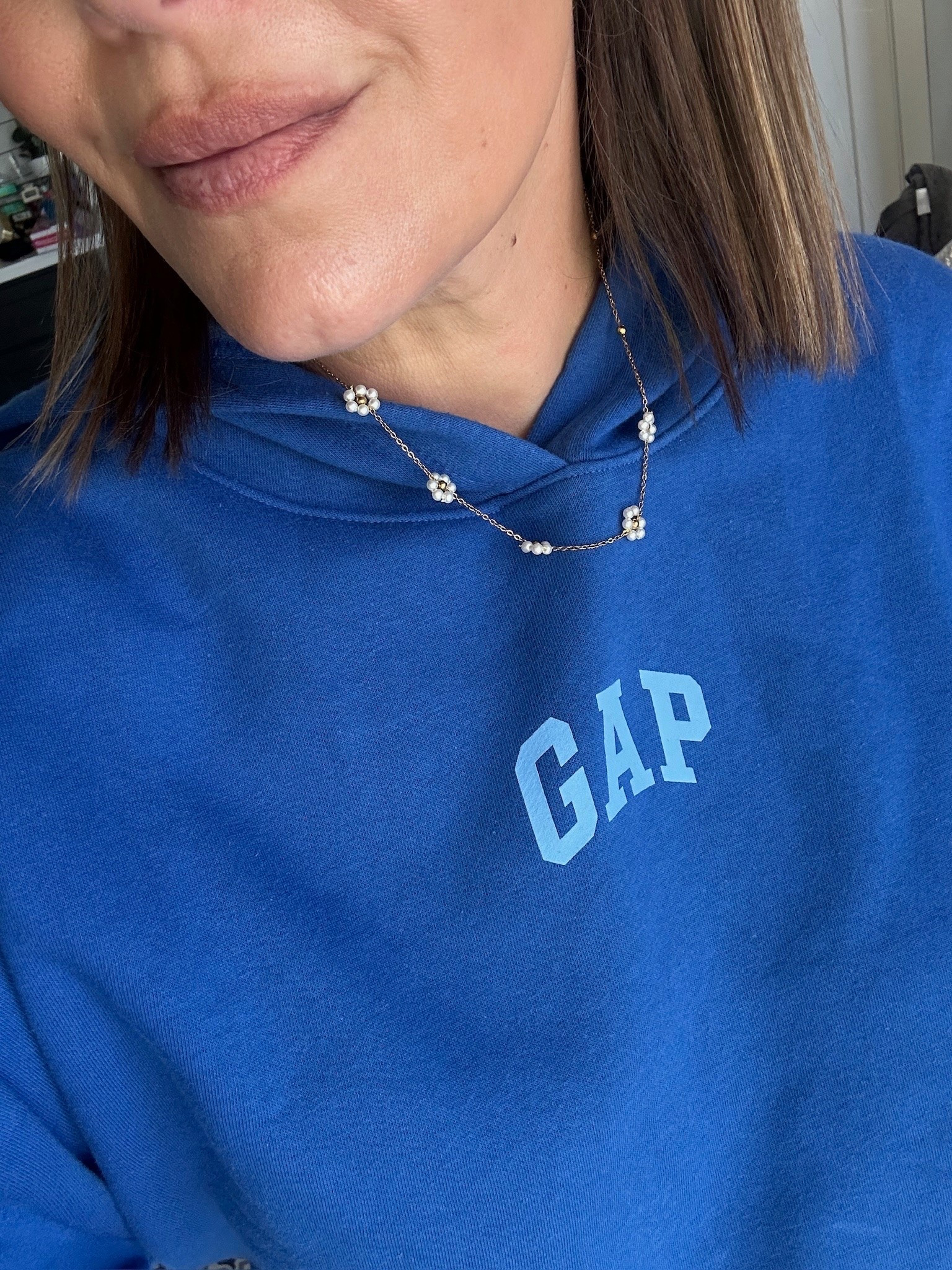 Loving my new necklace from Amazon! Also this hoodie is on sale and almost sold out, so grab one while you can 💙 #gap #gapfactory #amazonfinds

#LTKootd #LTKSaleAlert