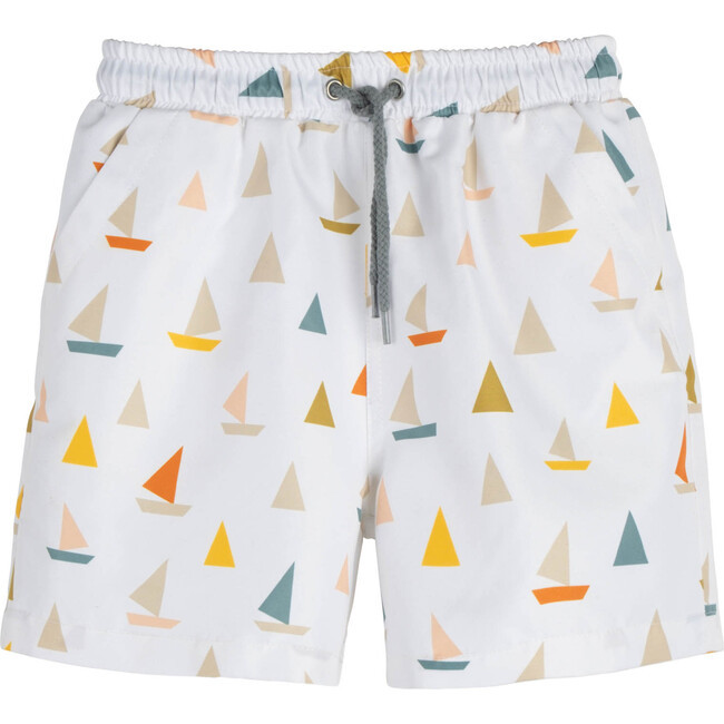 Christopher Swim Trunk, Cream Boats | Maisonette