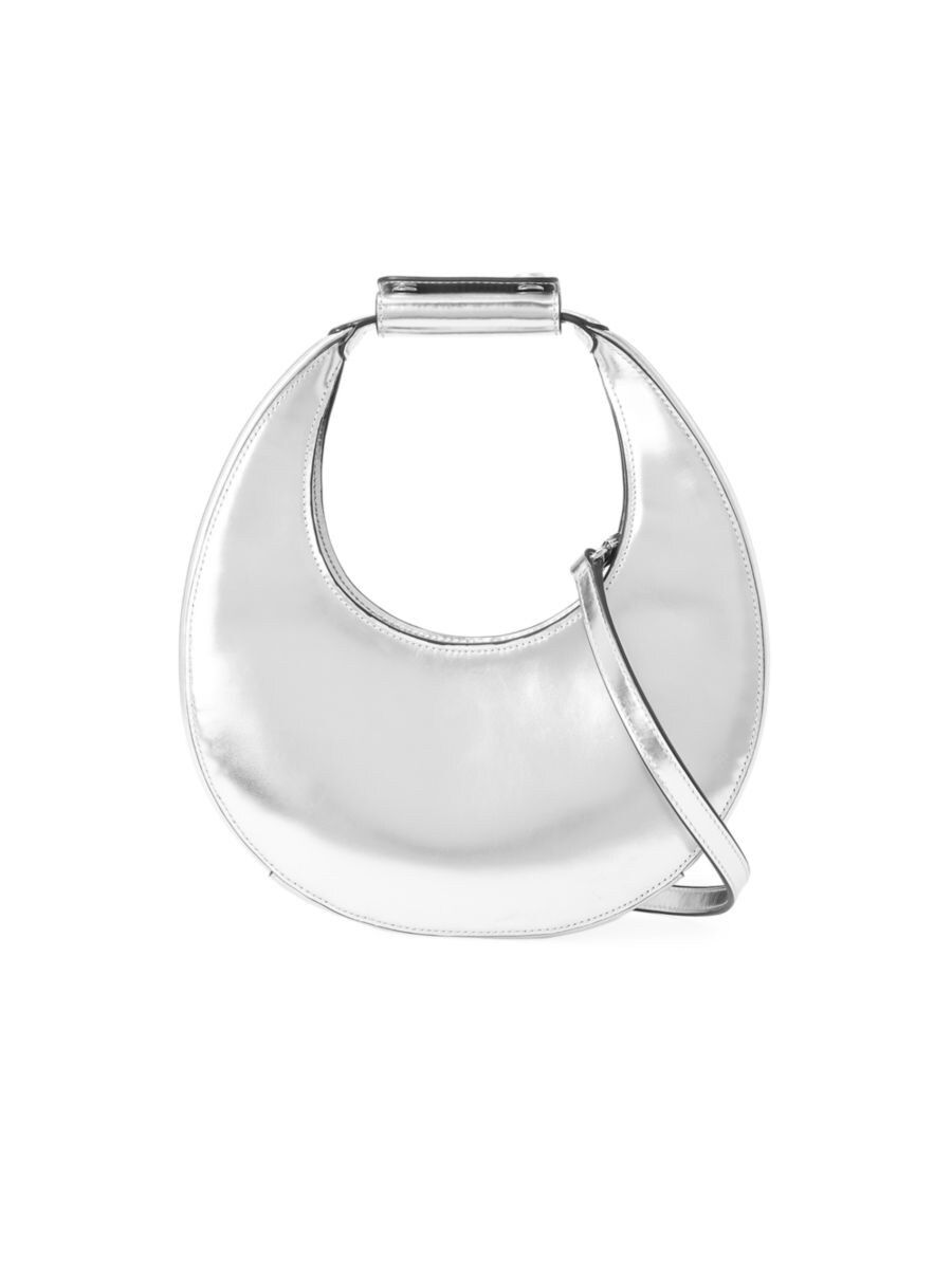 Staud Mini Metallic Leather Moon Bag | Saks Fifth Avenue