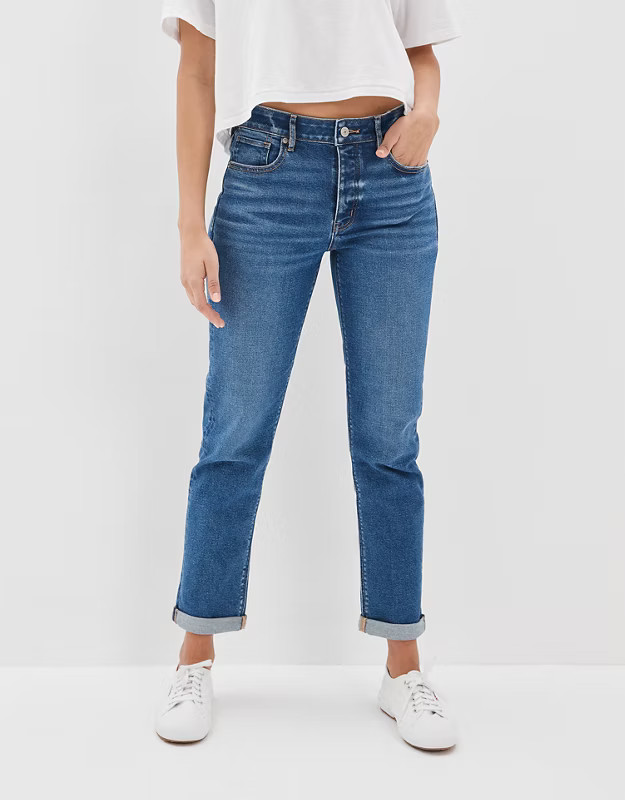 AE Stretch Low-Rise Tomgirl Jean | American Eagle Outfitters (US & CA)