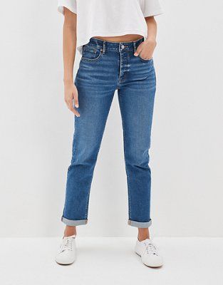 AE Stretch Low-Rise Tomgirl Jean | American Eagle Outfitters (US & CA)