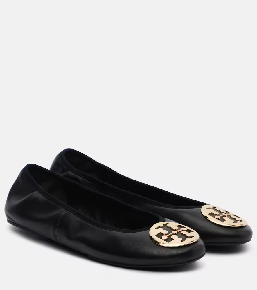 Tory Burch Reva Travel leather ballet flats | Mytheresa (US/CA)