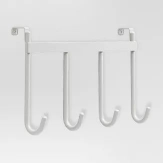 Smooth Over the Door Quad Hook in White - Threshold™ | Target