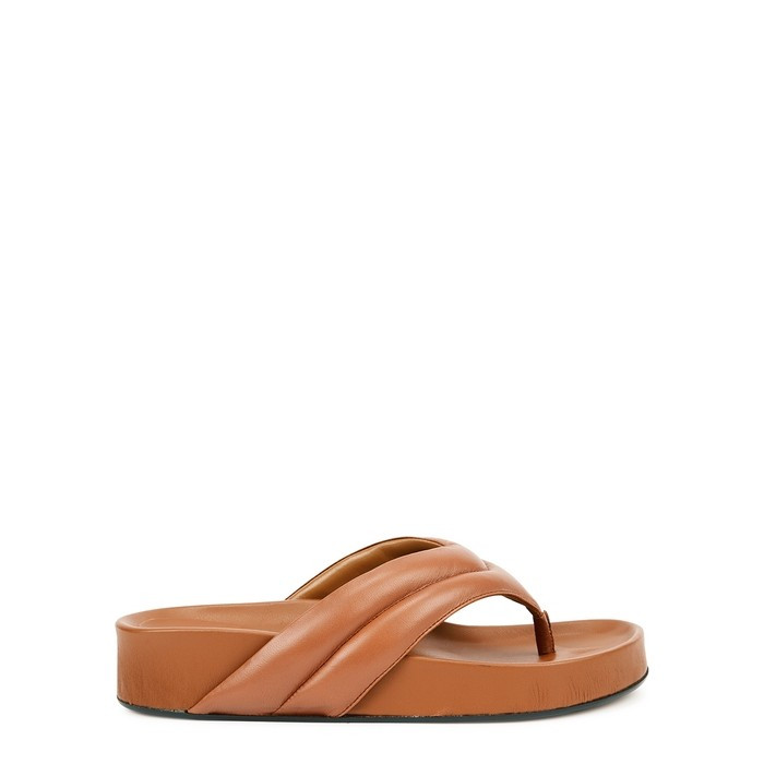 ATP Atelier Bellano Brown Leather Thong Sandals | Harvey Nichols (Global)