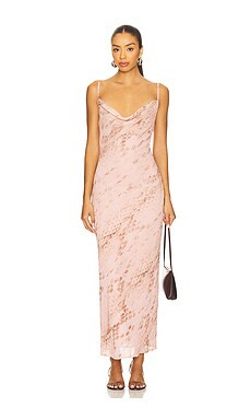 SNDYS x REVOLVE Skin Maxi Dress in Pink Snake Skin from Revolve.com | Revolve Clothing (Global)