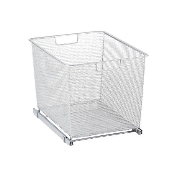 Elfa Narrow 1-Runner Cabinet-Sized Easy Glider Platinum | The Container Store