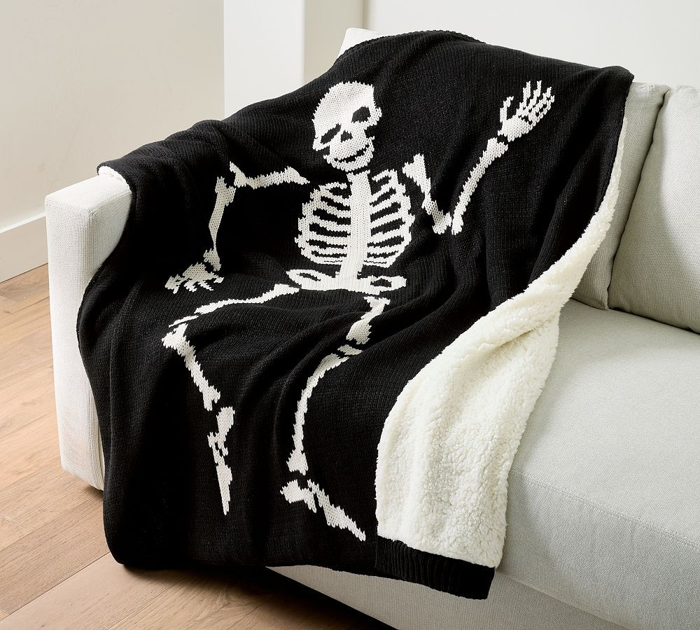 Mr. Bones Fair Isle Knit Jacquard Throw | Pottery Barn (US)