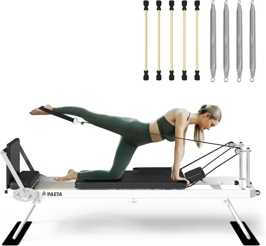 ZERELEK Pilates Reformer Machine, Foldable Pilates Machine for Home Gym Workout, Pilates Equipmen... | Amazon (UK)