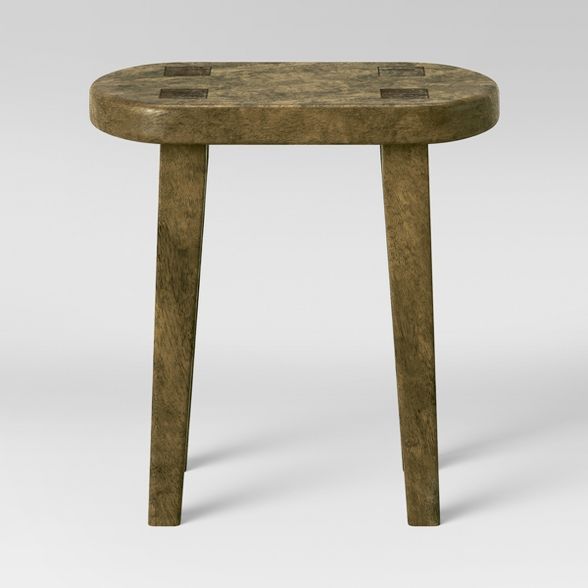 Woodland Carved Wood Accent Table Brown - Threshold™ | Target