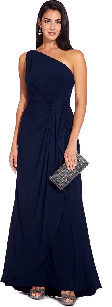 One-Shoulder Jersey Gown | Nordstrom
