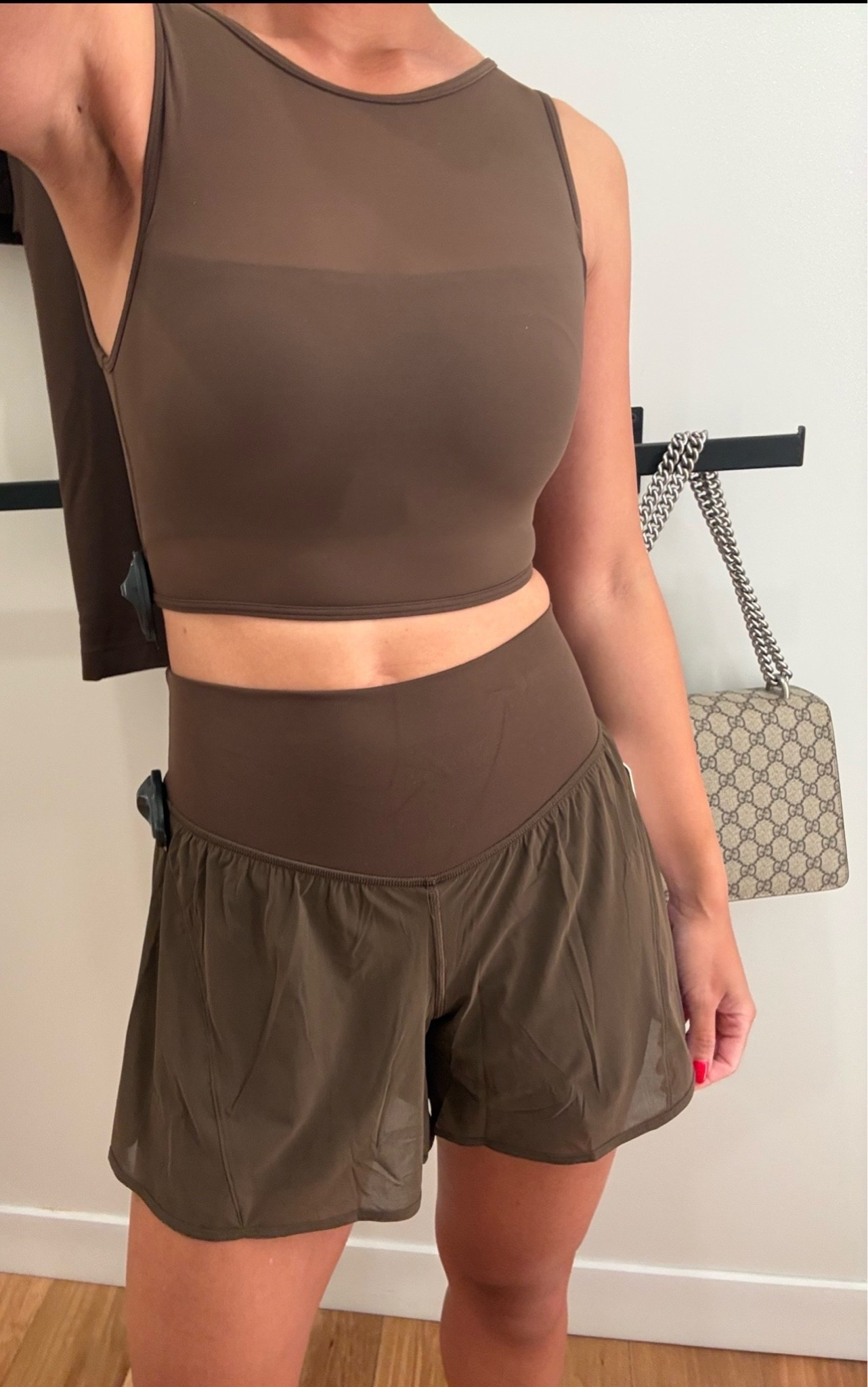 these nulu & mesh items from the new yoga & Pilates drop from @lululemon are perfect ! 🤎 

Athleisure, petite, walnut crunch, bend this mesh bandeau and v neck bra, high rise studio short 3.5”

#LTKfitnessgoals #LTKPetite #LTKootd