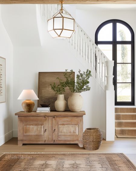 Entryway decor, Studio McGee & Amber Interiors inspired entryway decor, modern transitional entryway design with hints of antique vintage, entryway console table decor, entry cabinet decor #entryway home decor 

#LTKsalealert #LTKstyletip #LTKhome