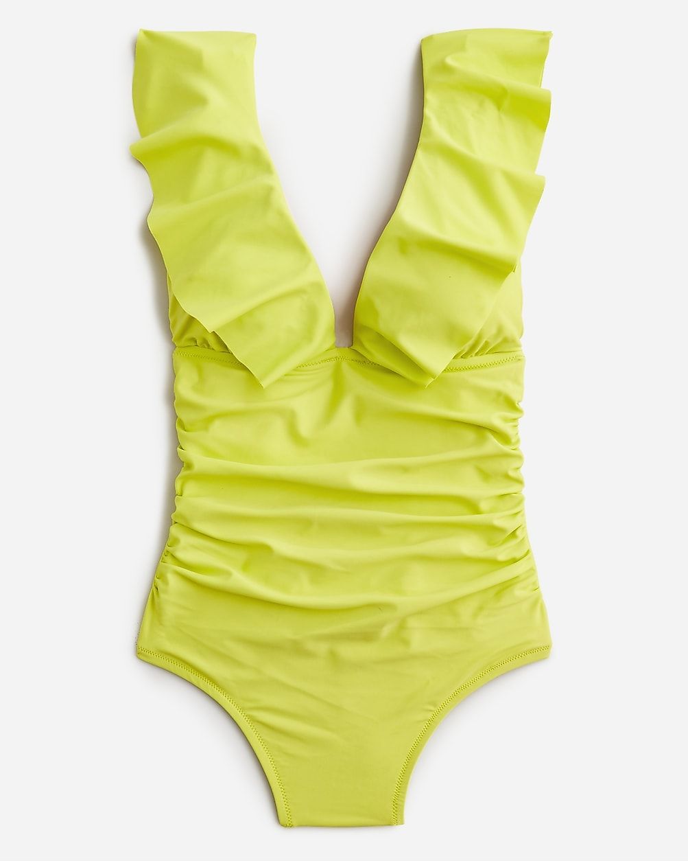 Ruched ruffle one-piece swimsuit | J.Crew US