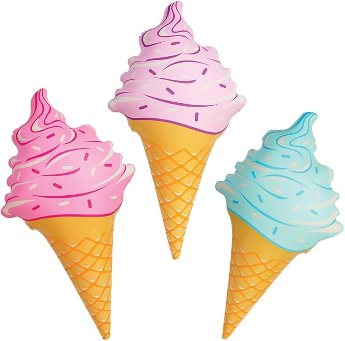 Rhode Island Novelty 36 Inch Inflatable Ice Cream Cones, Three per Order. No Color Choice | Amazon (US)