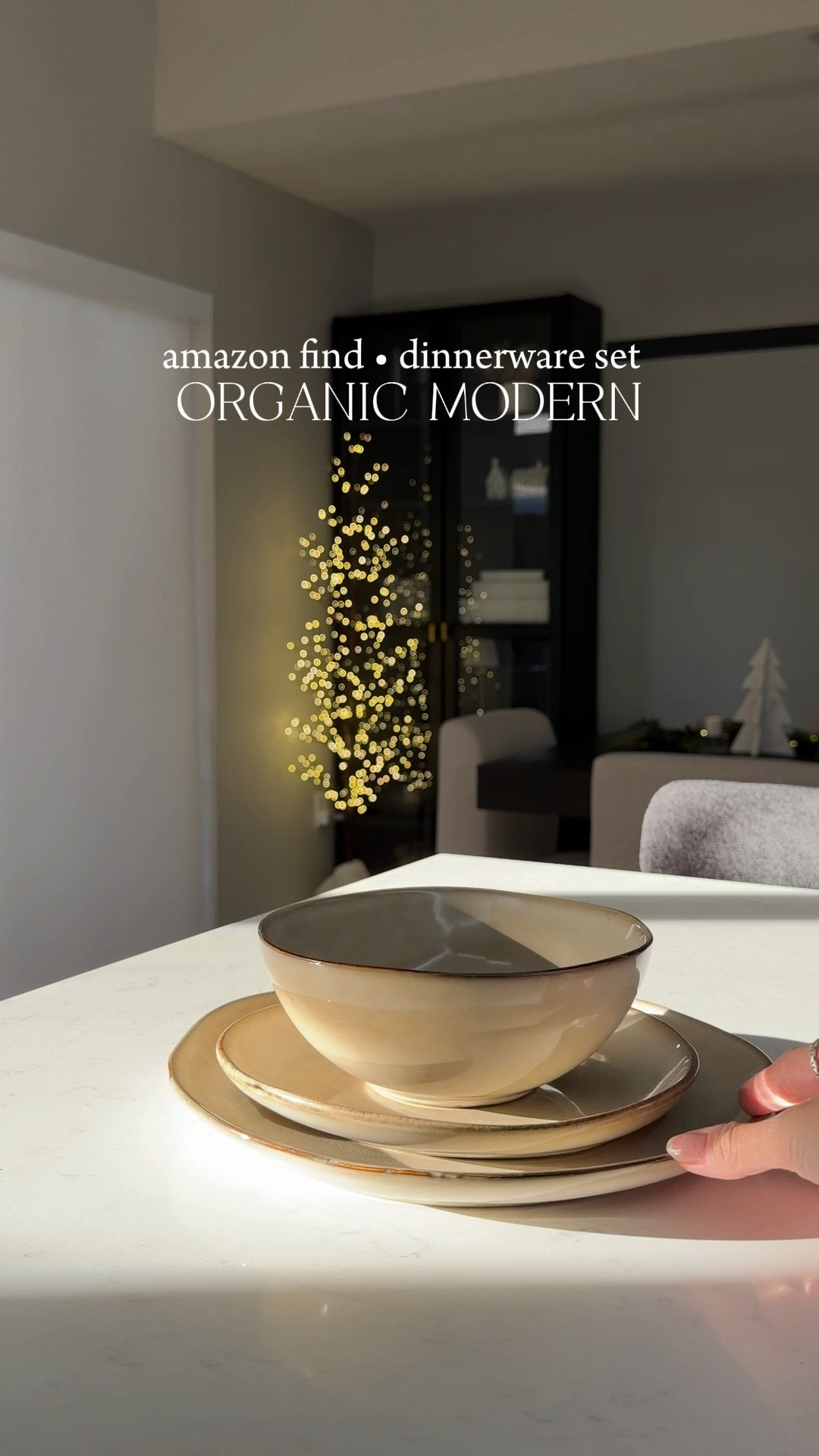 Organic modern Japandi wabi wabi style dinnerware set on a budget 😍 dishwasher and microwave safe too.#dinnerware 

#LTKHome #LTKGiftGuide #LTKSeasonal