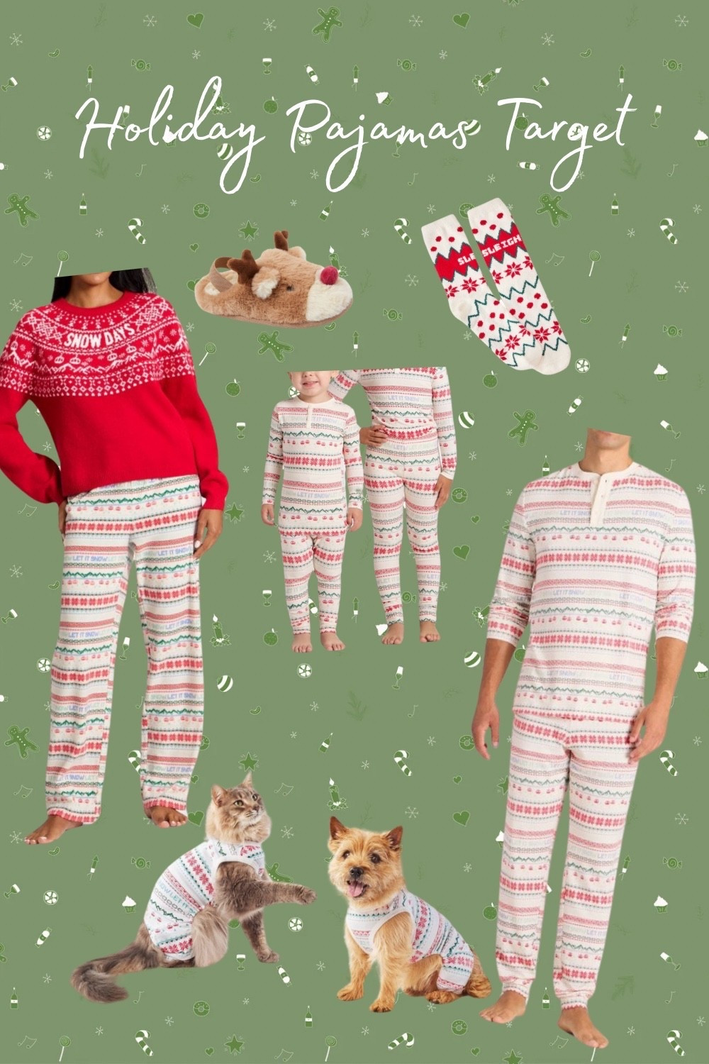 So festive so cozy! ❄️ Holiday pajamas for the entire family! 
All on MAJOR sale from Target!

#LTKFamily #LTKHoliday #LTKKids
