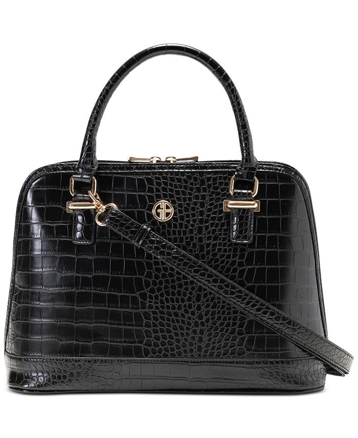 Giani Bernini Croc-Embossed Dome Satchel, Created for Macy's & Reviews - Handbags & Accessories -... | Macys (US)