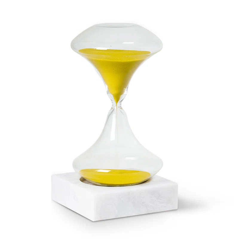Kaster Art Deco Hourglass on Marble Base | Wayfair North America
