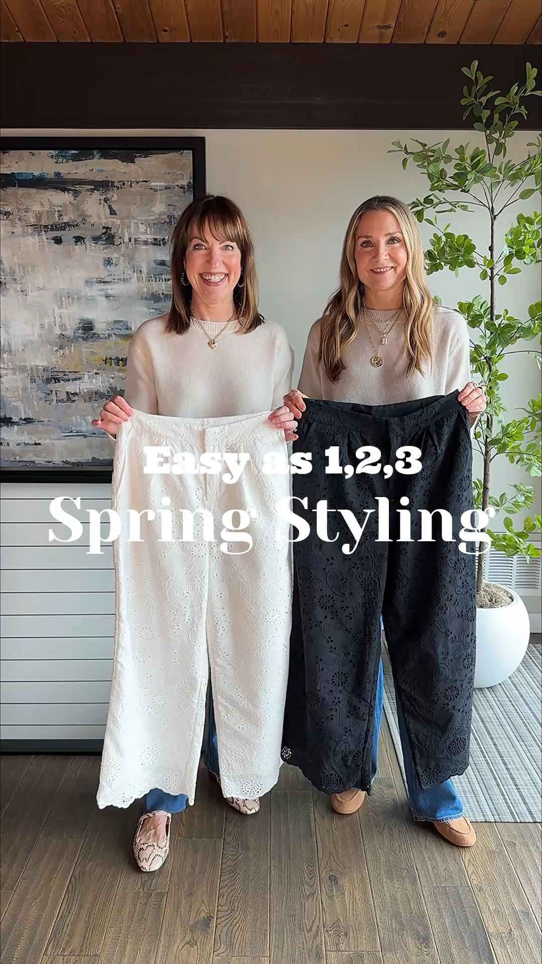 Comment SHOP for outfit links!🛍️
Styling our favorites from the @cellajaneblog Spring Collection with @splendidla 🌸
We both loved this eyelet set so much! Julie wanted it in black, and I preferred the white, so it worked out perfectly! It’s so pretty for any spring occasion! 
These polka dot pants have already become a LSW bestseller for good reason! They’re so cute! We both have on the wide rib top, and I paired the top with the wide rib pants to make the cutest set. The fit and style of this Spring Collection is the best!!
How to Shop:🛍️
-Comment SHOP for links!
-Click the link in our bio to shop
-Watch our stories for links!

Splendid, eyelet blouse, eyelet pants, matching set, travel set, polka dot pants, knit pants, 

#LTKootd #LTKOver40 #LTKgrwm