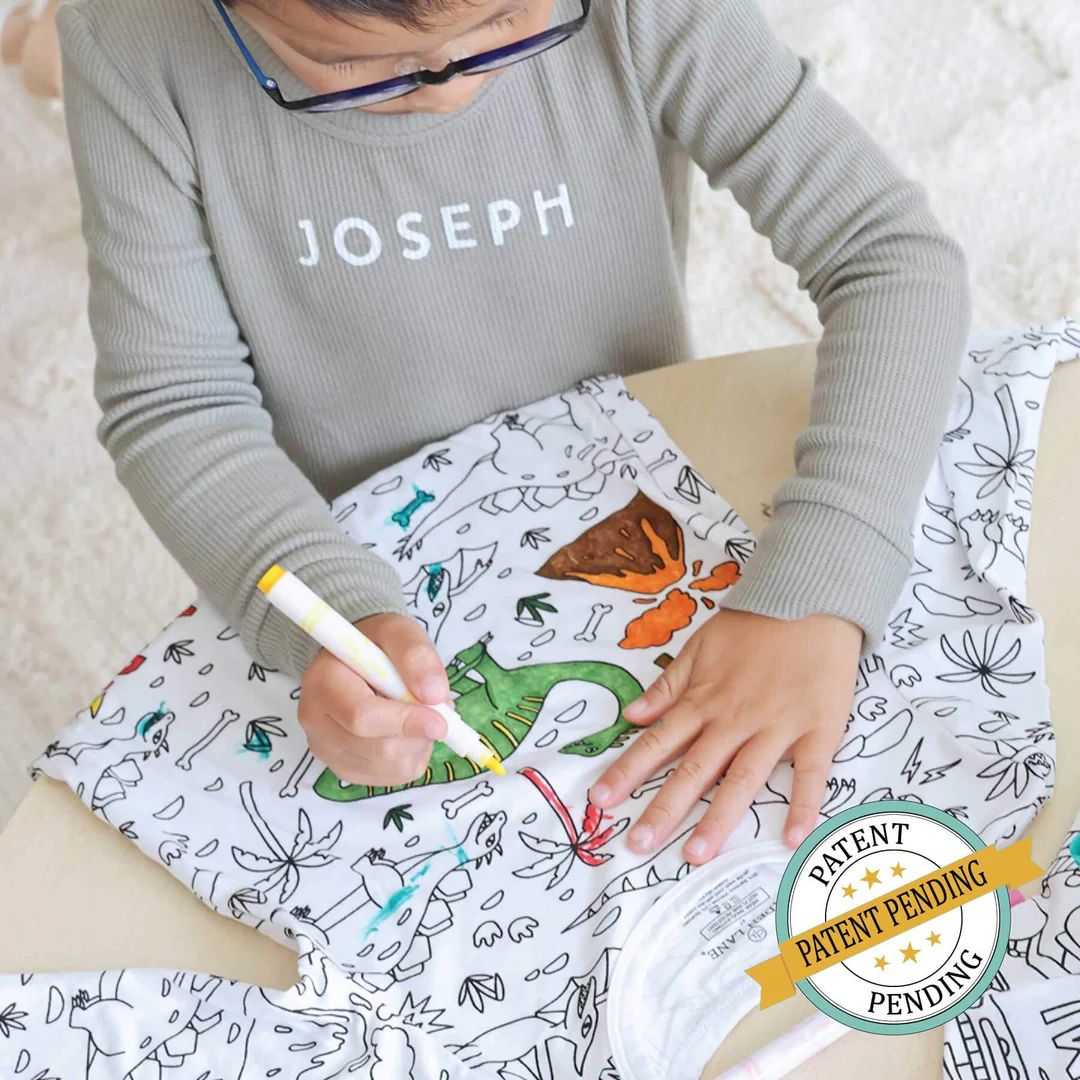 Color Me Pajama™ Two Piece Set | Jurassic Playground | Caden Lane