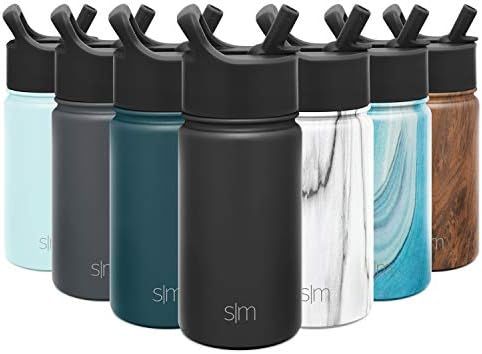 Simple Modern Insulated Water Bottle with Straw Lid Kids Reusable Wide Mouth Stainless Steel Flas... | Amazon (US)