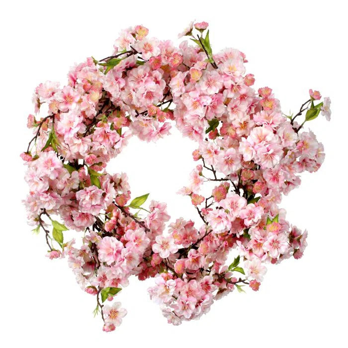 Faux Cherry Blossom 20'' Wreath | Wayfair North America