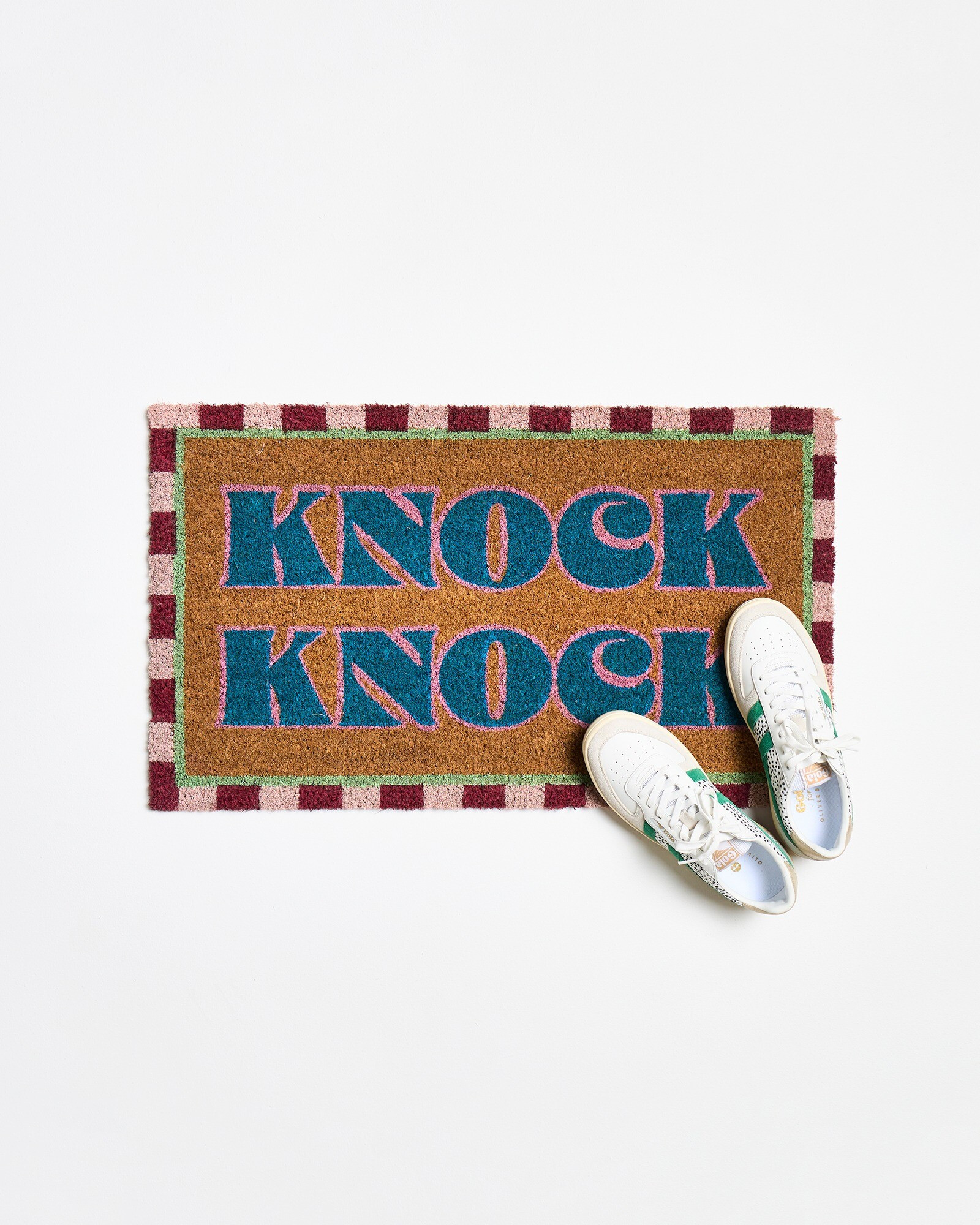 Stripe Border Knock Knock Doormat | Oliver Bonas IE | Oliver Bonas (Global)