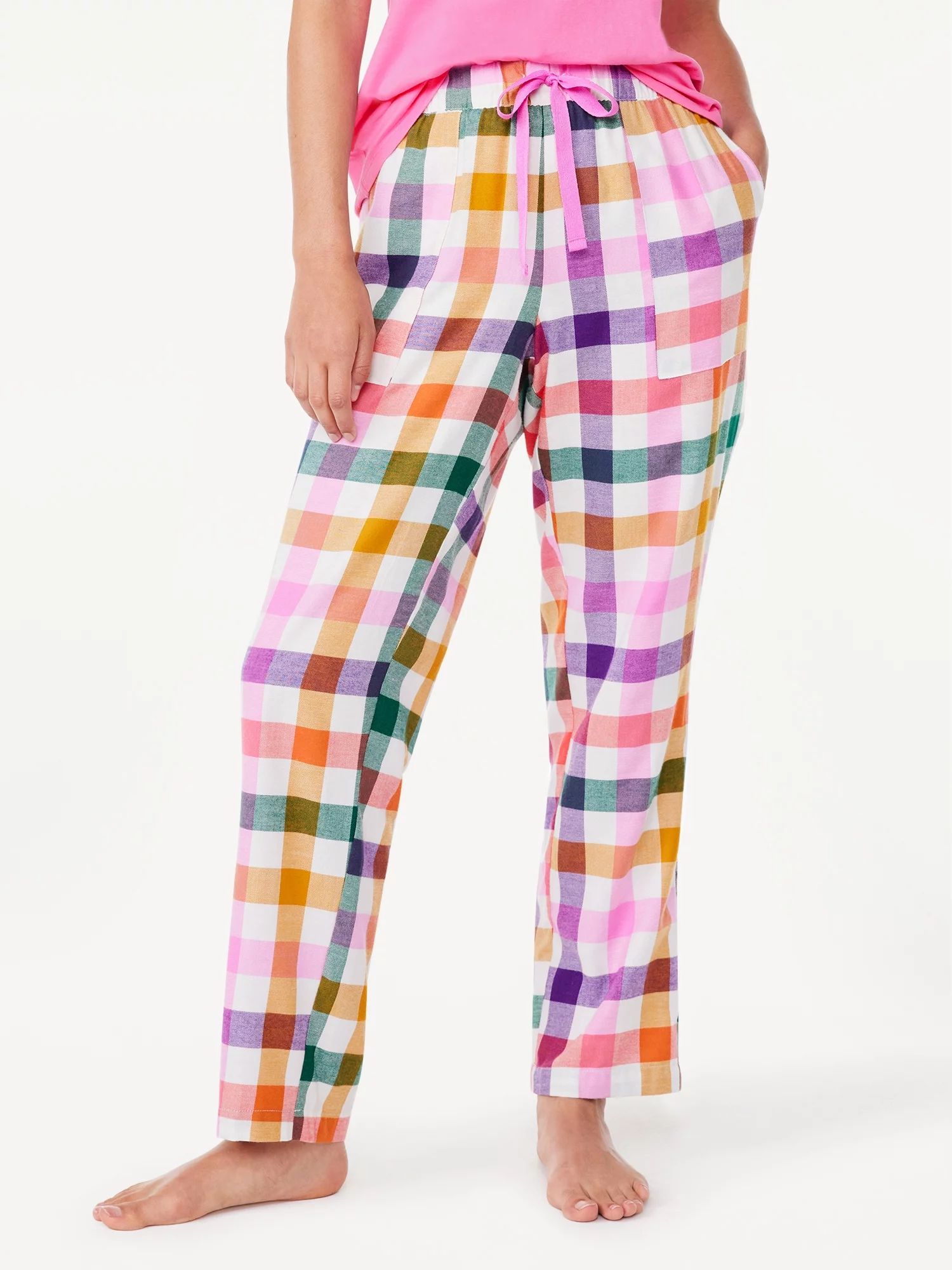 Joyspun Women's Print Flannel Sleep Pants, Sizes XS to 3X | Walmart (US)