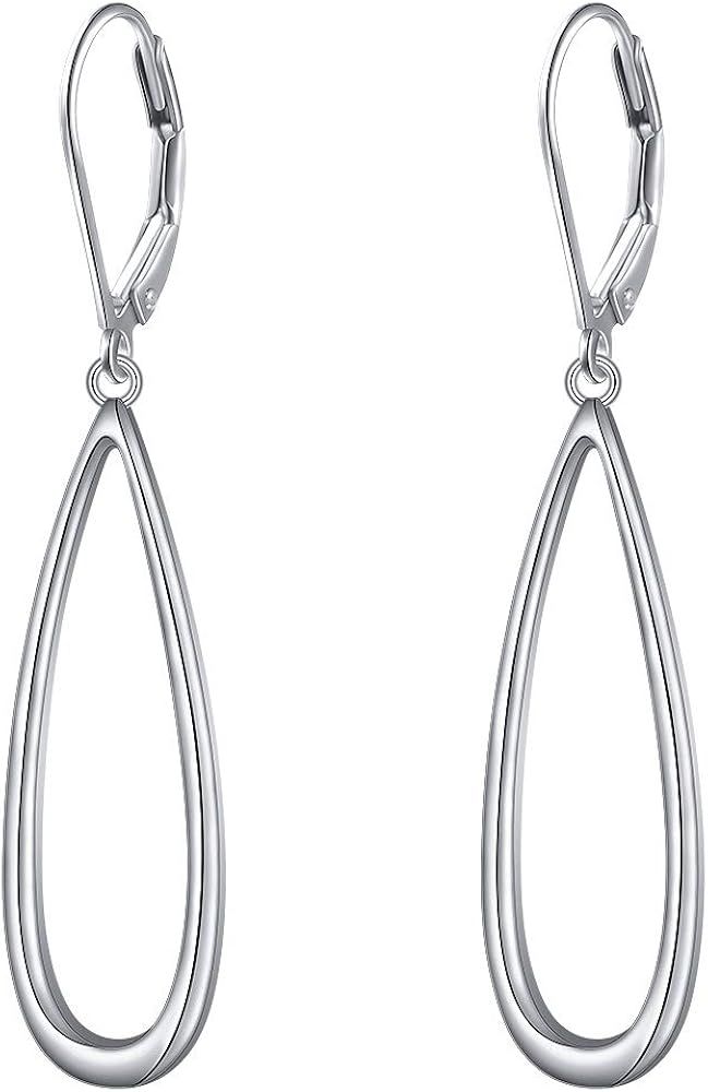 S925 Sterling Silver Vertical Drop Dangle Earrings Gift for Women Teenage Girls | Amazon (US)