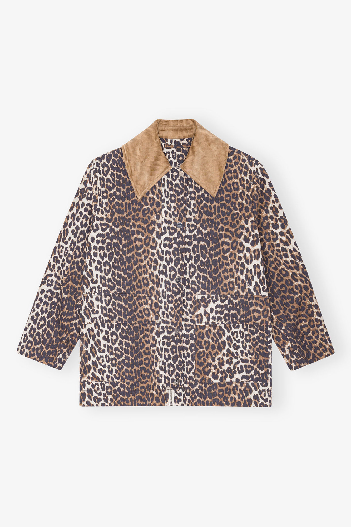 Jacket in Leopard Canvas | Ganni