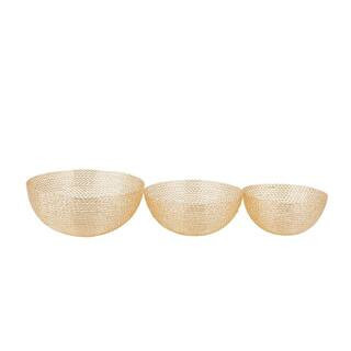 Gold Metal Decorative Bowl (Set of 3) | The Home Depot