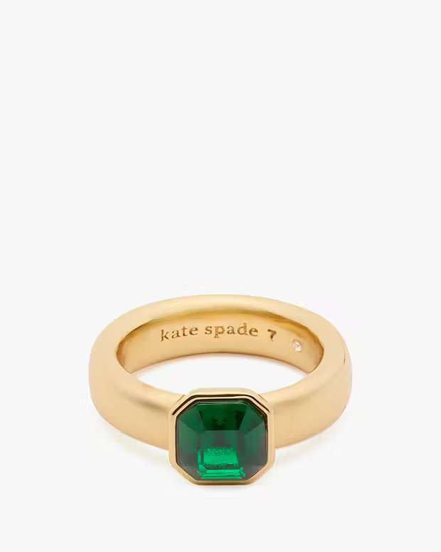 Keep Sparkling Asscher Ring | Kate Spade (US)