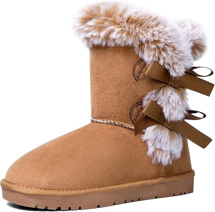 WFL Women Snow Boots Classic Mid-calf Fur Lining Fashion Winter Boots | Amazon (US)