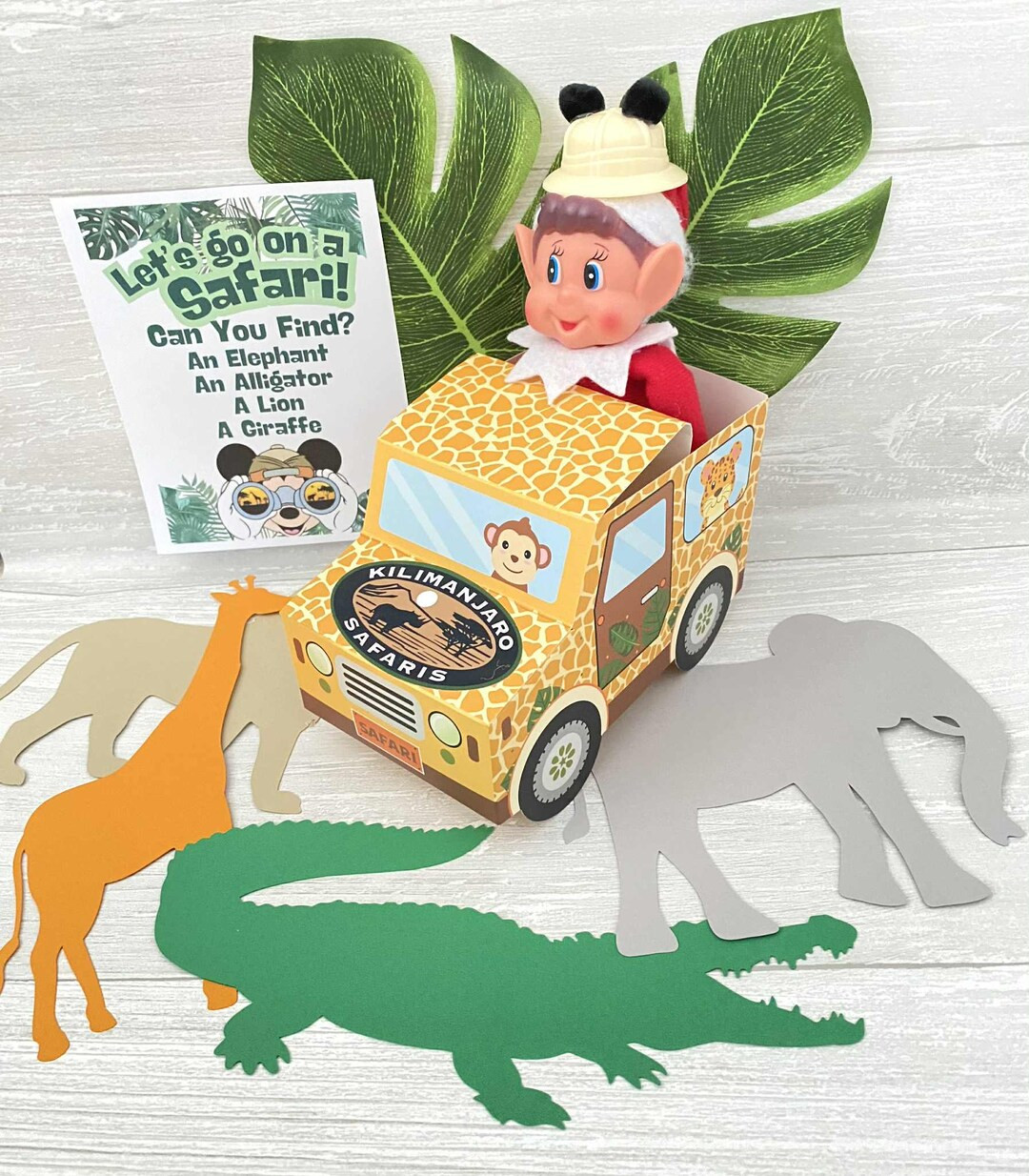 Christmas Elf Disney Kilimanjaro Safari Elf Scene, Animal Kingdom Safari - Etsy | Etsy (US)