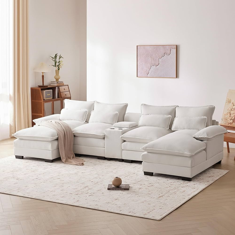 GNNIXUU 123" Modular Sectional Sofa Couch for Living Room, Modern Comfy U-Shaped Sectional Cloud ... | Amazon (US)