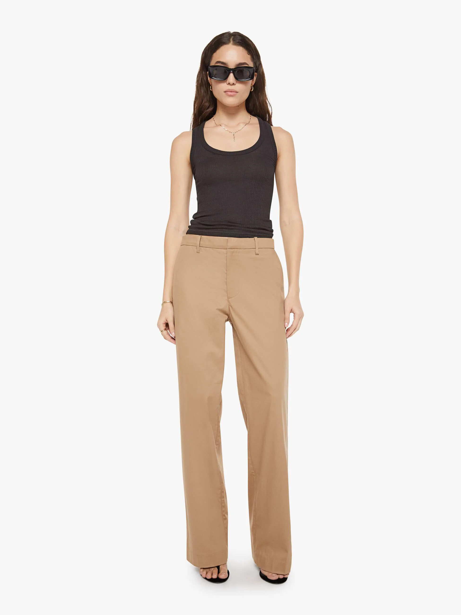 SPRWMN Straight Leg Trousers - Khaki | Mother Denim