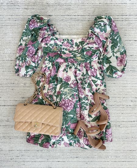 Summer outfit with floral puff sleeve mini dress paired with sandals and accessories for a chic look! Can be dressed down with sneakers. I love the puff sleeves, flowy skirt, and that it has pockets 

#LTKSeasonal #LTKStyleTip