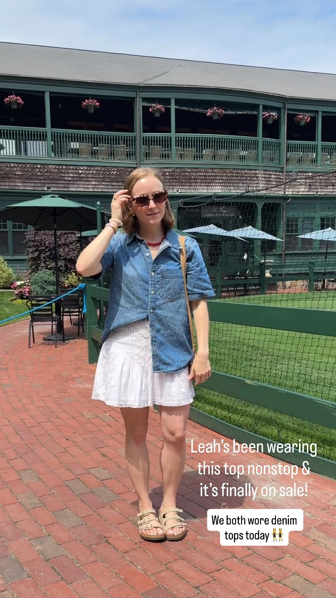 Leah’s ootd. Favorite denim shirt from Aritzia finally on sale! Wearing xxs size down one

#LTKSaleAlert