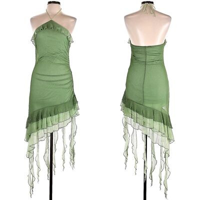 1990s Vintage Windsor Prom Dress Green Glitter Fairycore Tinker Bell Large | eBay | eBay US