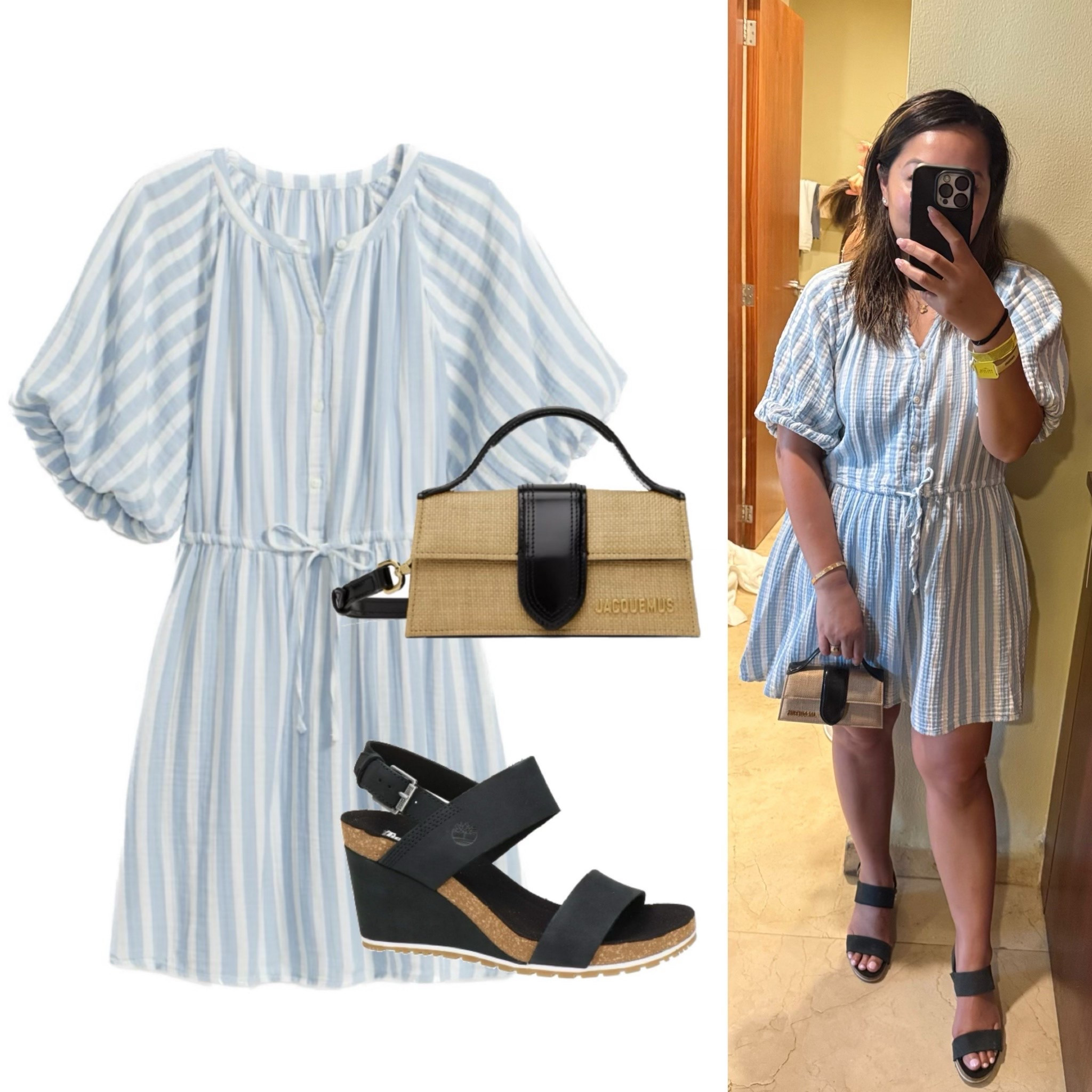 Linen dress 👗- old navy
Purse 👛- Jacquemus 
Wedges - timberlands 

#LTKShoeCrush #LTKStyleTip #LTKItBag