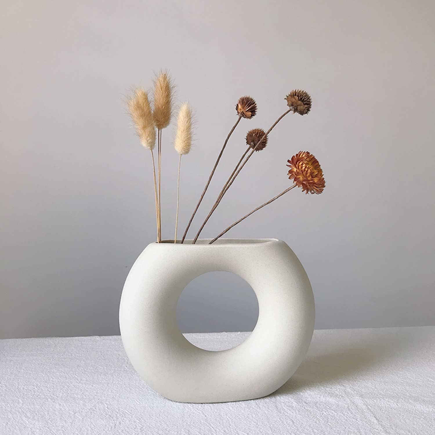 Eastern Rock White Ceramic Vase Modern Minimalist Abstraction Vase,for Centerpieces,Kitchen,Offic... | Amazon (US)