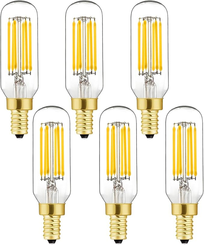 Dimmable T6 6W LED Bulbs,E12 Small Edison Vintage Light Bulbs,60 Watt Incandescent Bulb Equivalen... | Amazon (US)