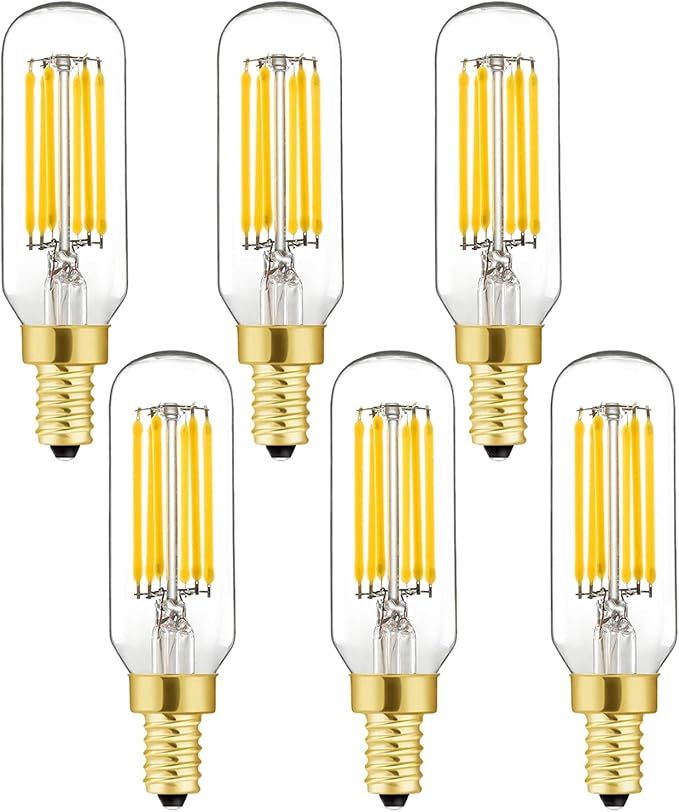 Dimmable T6 6W LED Bulbs,E12 Small Edison Vintage Light Bulbs,60 Watt Incandescent Bulb Equivalen... | Amazon (US)