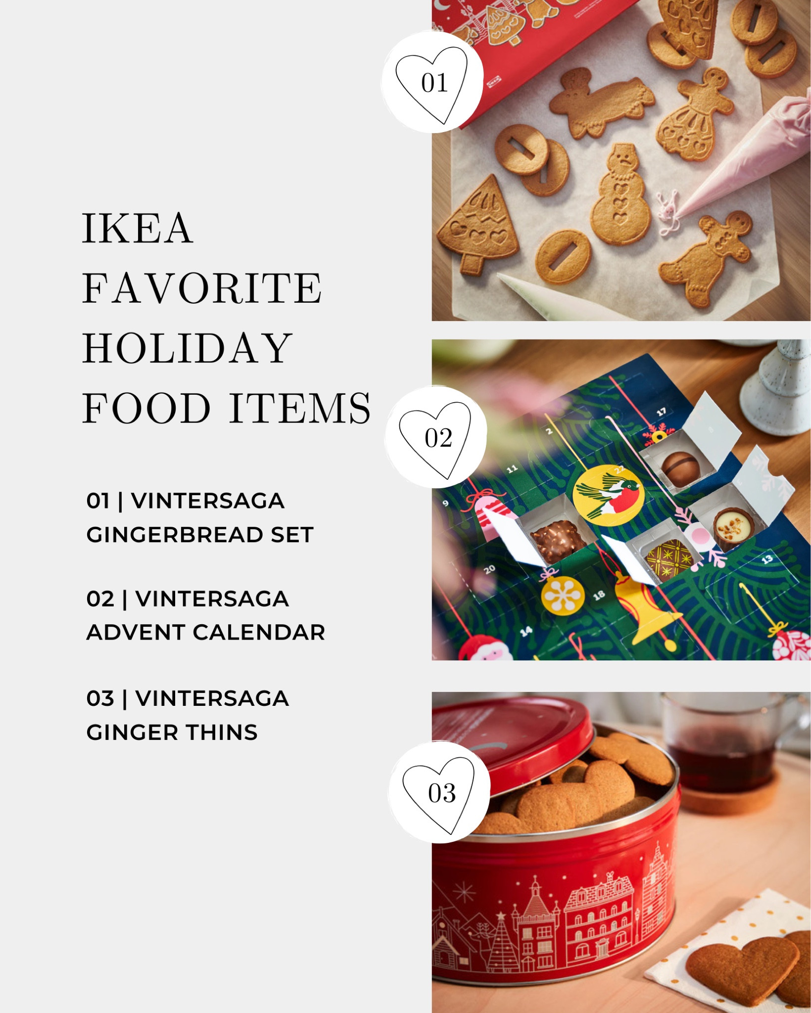 🍪✨ Holiday Treats from IKEA! ✨🍫

Stock up on these favorite holiday goodies from IKEA! From classic gingerbread cookies and crispy ginger thins to the must-have advent calendar, these festive treats are perfect for cozy nights and holiday gatherings. Make your season a little sweeter with these Swedish-inspired flavors! 🎄

🛒 Click to shop the holiday snacks @ #LTKeurope [For global shoppers, find similar gems at your nearest IKEA store. 🌎] #IKEAChristmas #HolidayTreats #Gingerbread #AdventCalendar #ScandinavianSnacks #LTKfood

#LTKSeasonal #LTKHoliday #LTKFamily