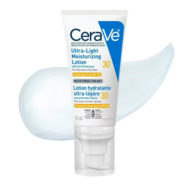 CeraVe Ultra-light Face Moisturizer with SPF 30. Hyaluronic Acid face sunscreen lotion for Men & ... | Walmart (CA)