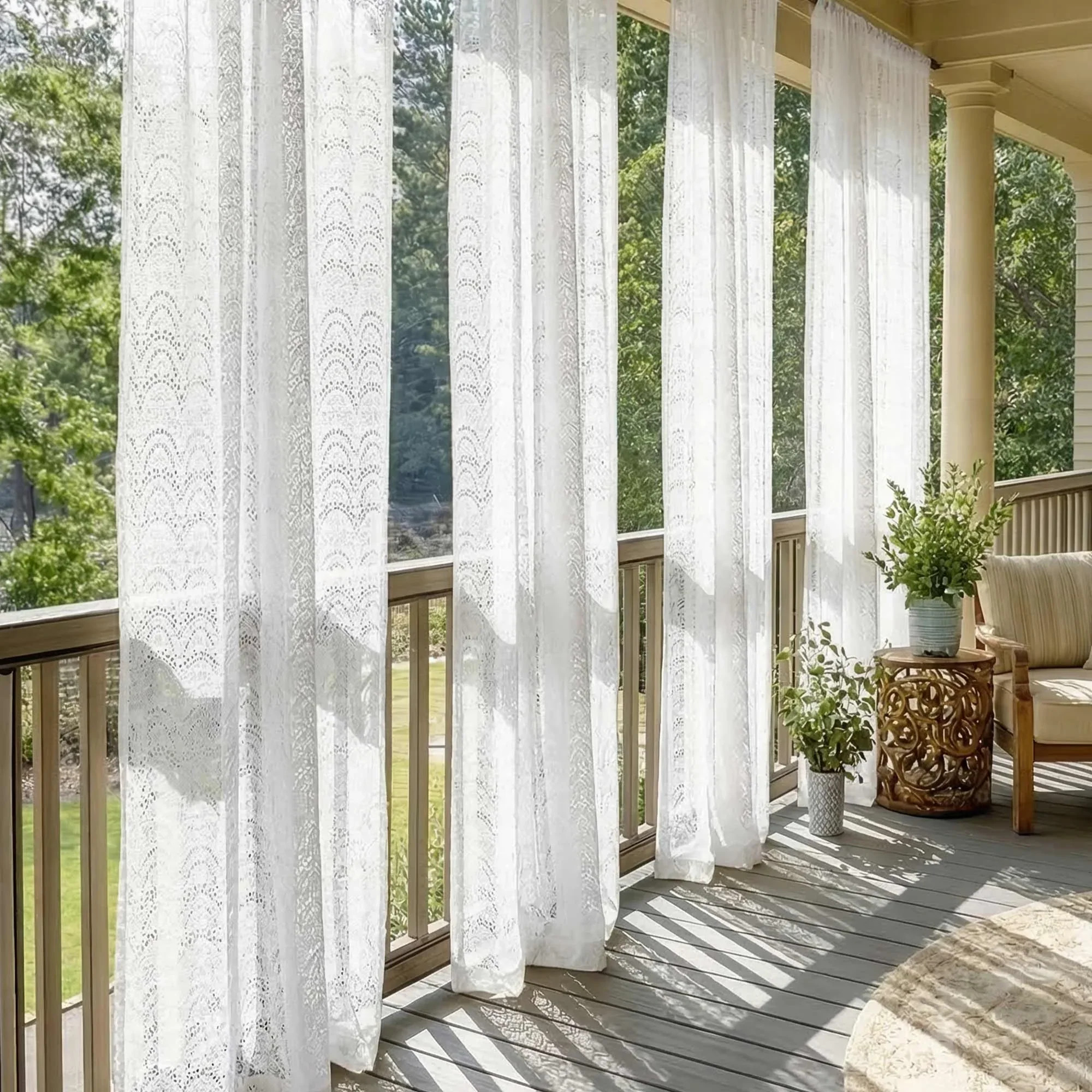Juliette Rhythmic Ripple Lace Curtains | Curtarra